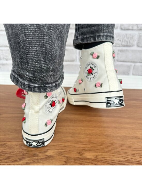 ❤️Converse Chuck 70 Hi Valentine 3D Roses Sz 6 Mens Shoes Heart Sneakers A10637C main image 5